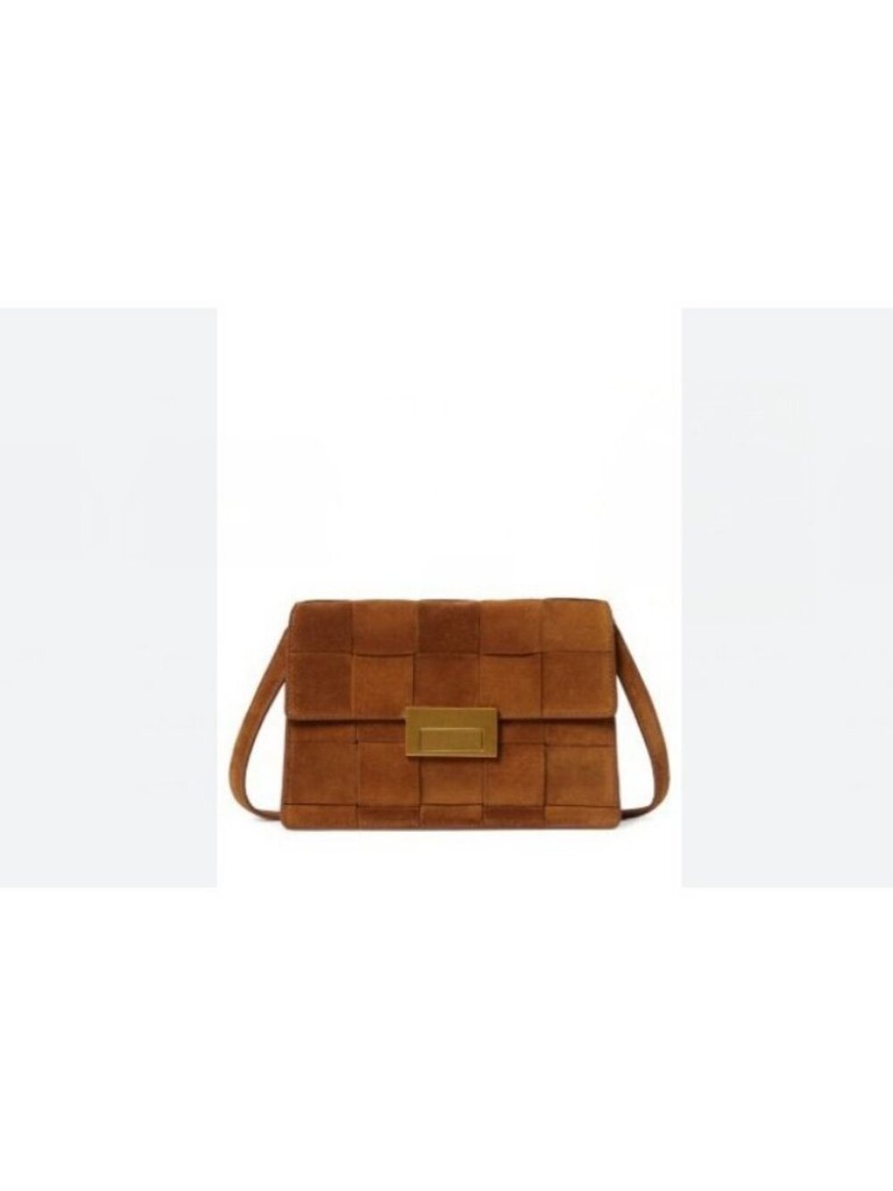 LOEFFLER RANDALL Delphine leather and suede crossbody + Dust bag CACAO (Used)